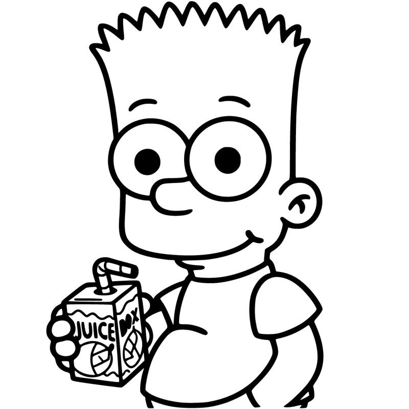 bart drinking a juice