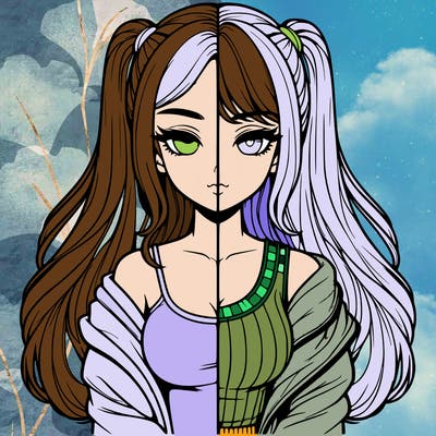 realistic girl split