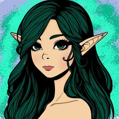 elf girl realistic dark fantasy