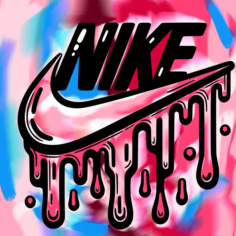 dripping nike logo