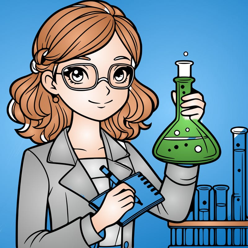 a female scientist