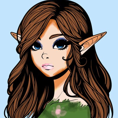 elf girl realistic dark fantasy