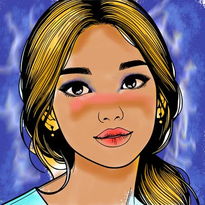 beautiful realistic asian woman