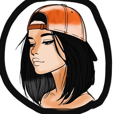 realistic  girl with a backwards hat