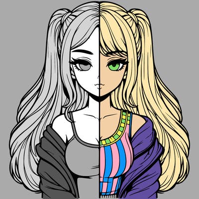 realistic girl split