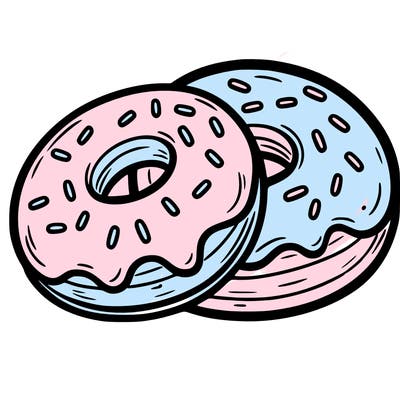 a piece of food doughnuts