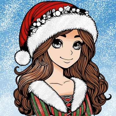 realistic christmas  girl
