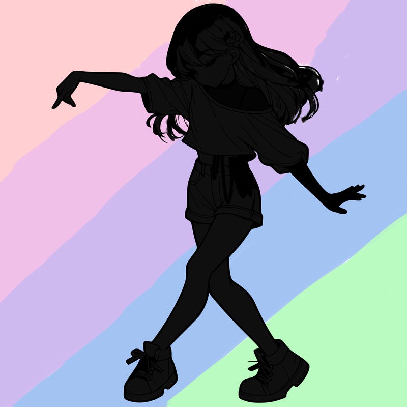 realistic girl danceing