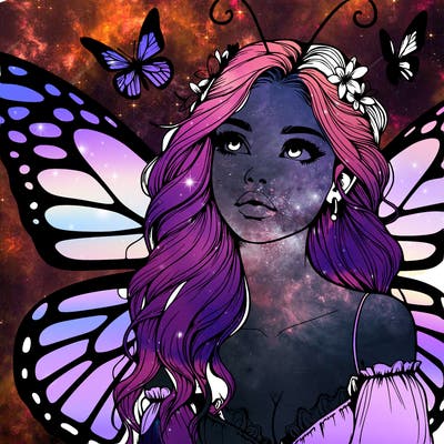 butterfly fairy realistic girl