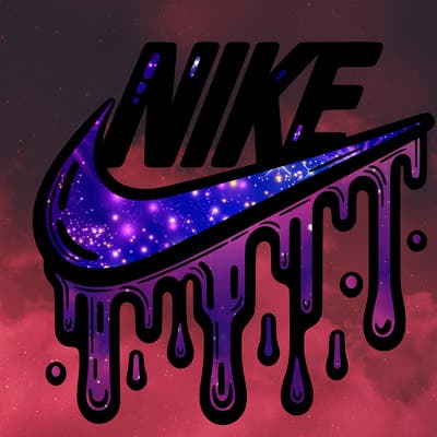 dripping nike logo