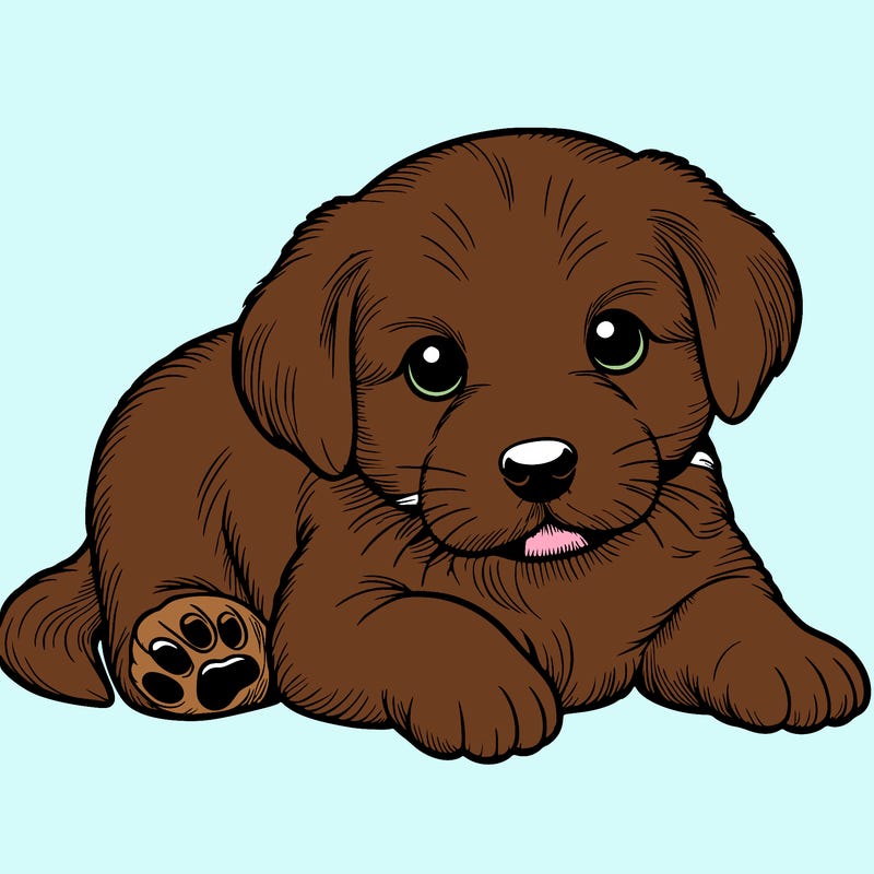 a cute realistic puppy