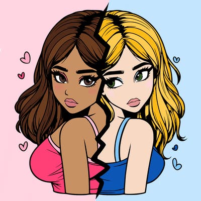 realistic girl split