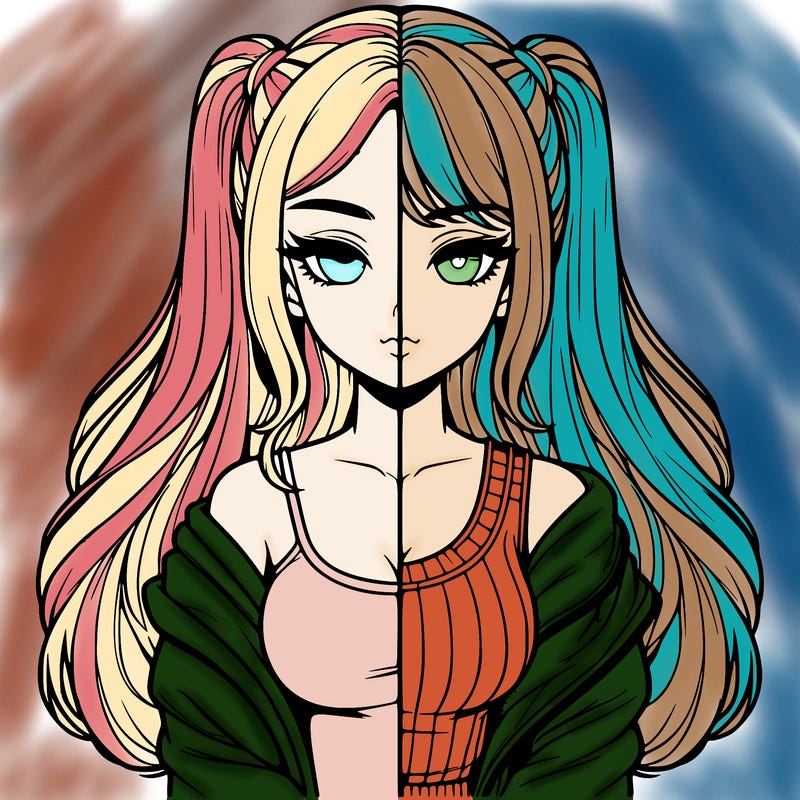 realistic girl split