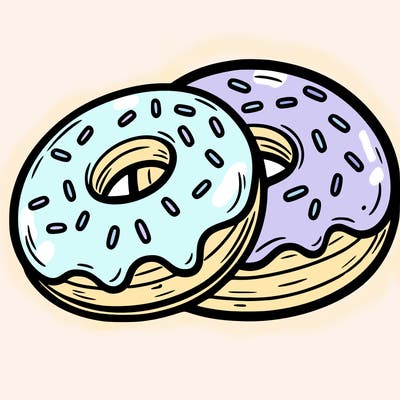 a piece of food doughnuts