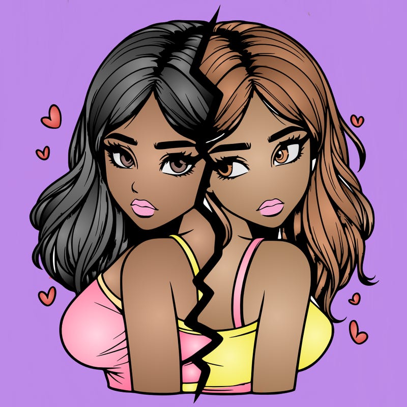 realistic girl split