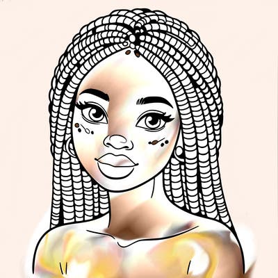 african woman with fulani braids