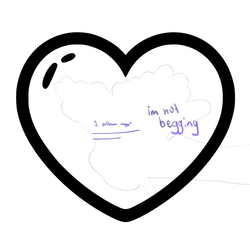 a blank heart