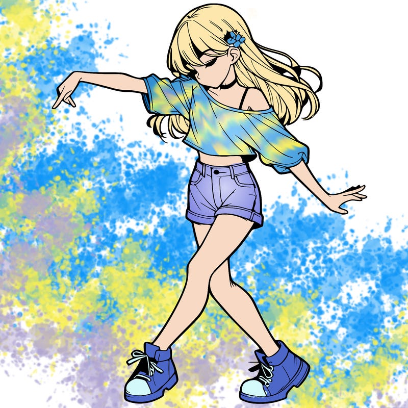 realistic girl danceing