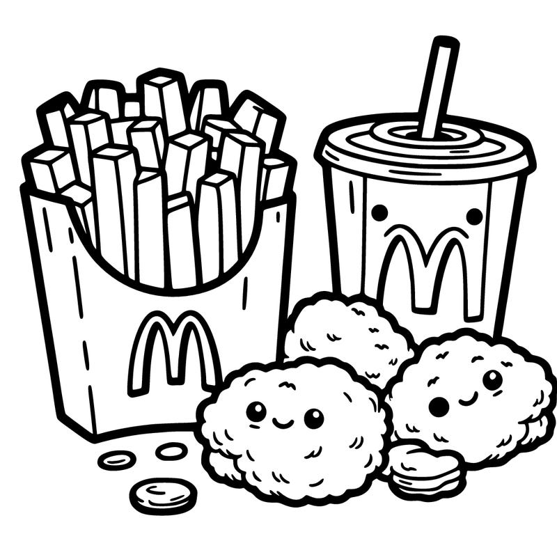 mcdonald’s, chicken nuggets and fries
