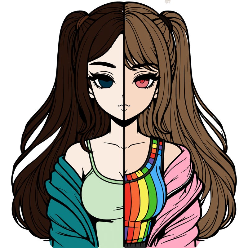 realistic girl split