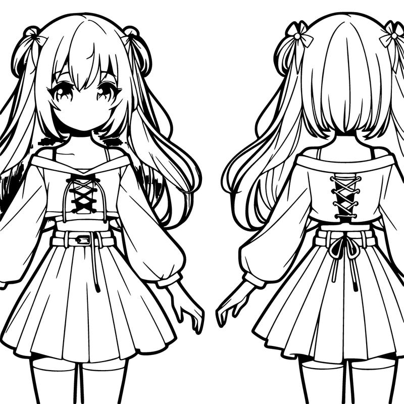 anime girl skirt no shirt