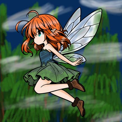 manga fairy flying