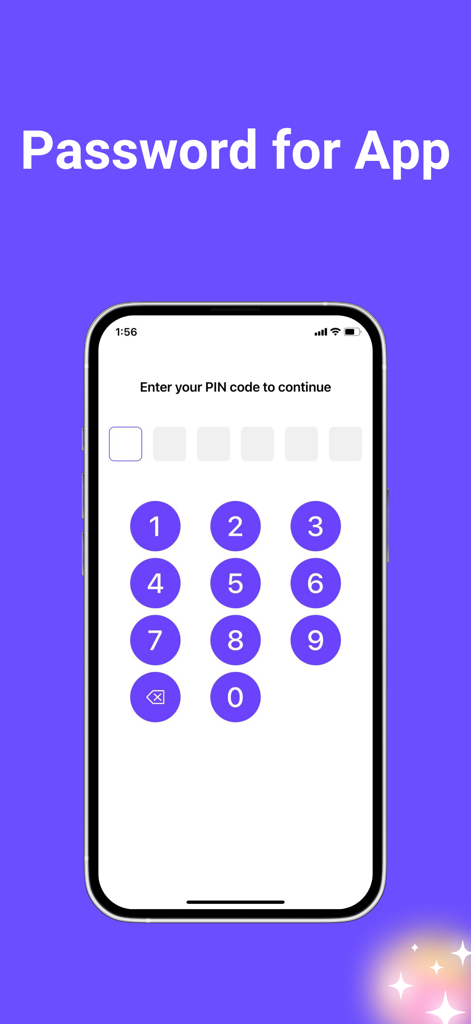 App Lock & Block App - Lockkit - A smartphone screen displaying a numeric keypad for PIN code entry to unlock protected apps.
