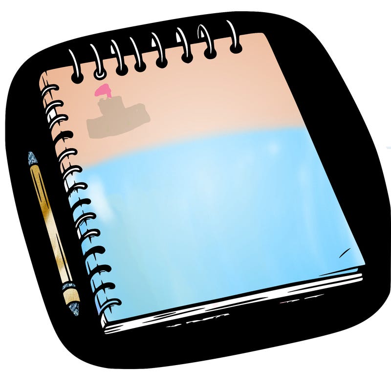 a blank sketch pad