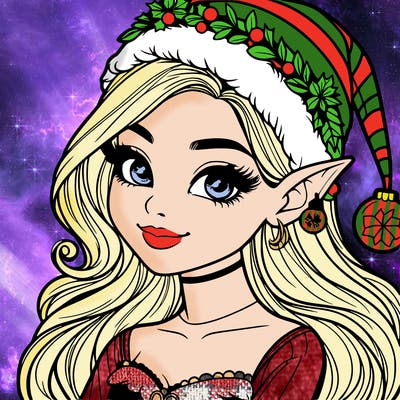 christmas girl elf realistic