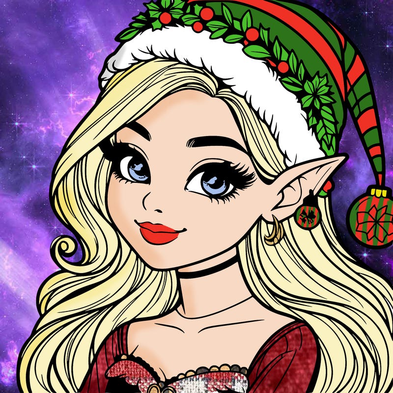 christmas girl elf realistic