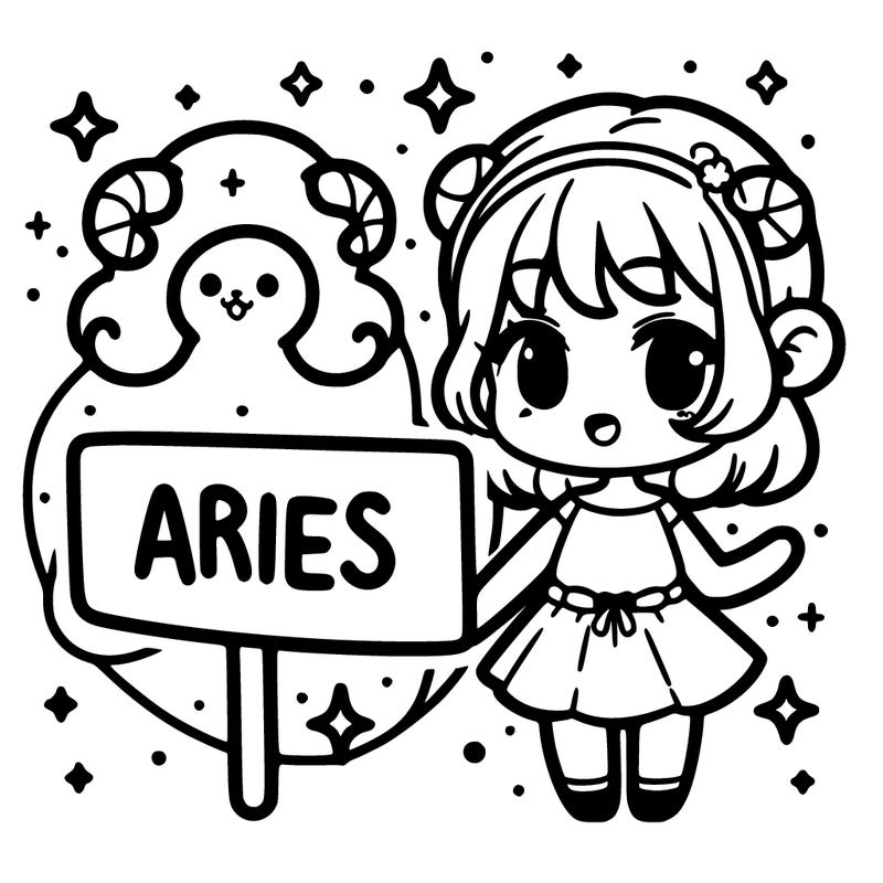 a girl holding a sign saying aries