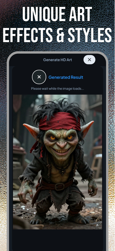 AI Image Generator Anime Maker - An AI generated image of a menacing fantasy goblin wearing a red bandana and tattered clothing