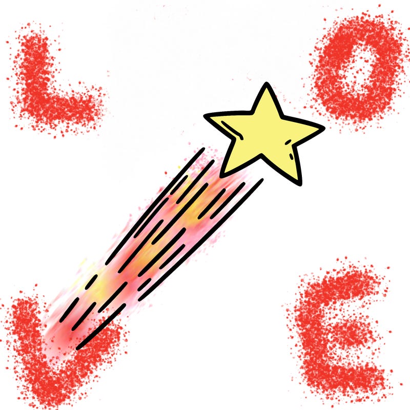 a shooting star in the sky