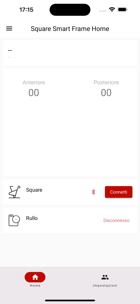 Elite Square - Home screen of the Elite Square app displaying smart frame and trainer connection status