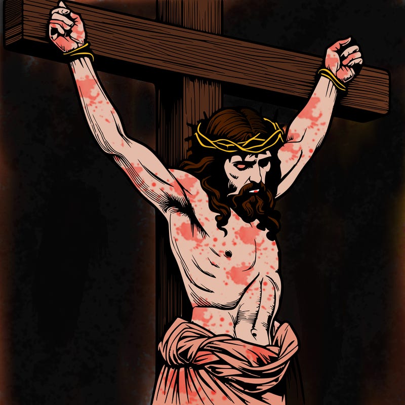 jesus realistic on the cross