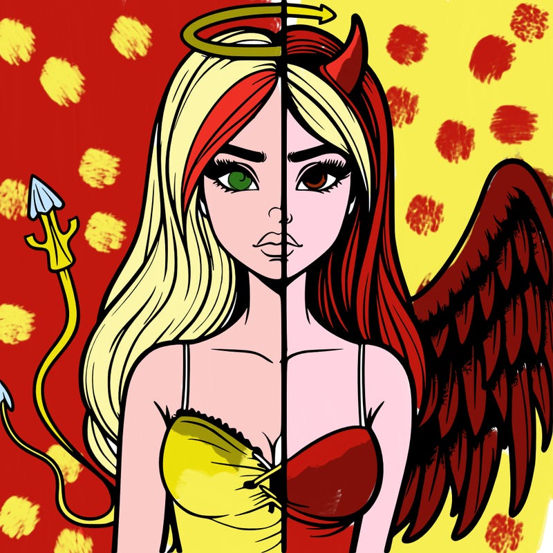 devil vs angel realistic girl