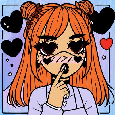 aesthetic heart girl