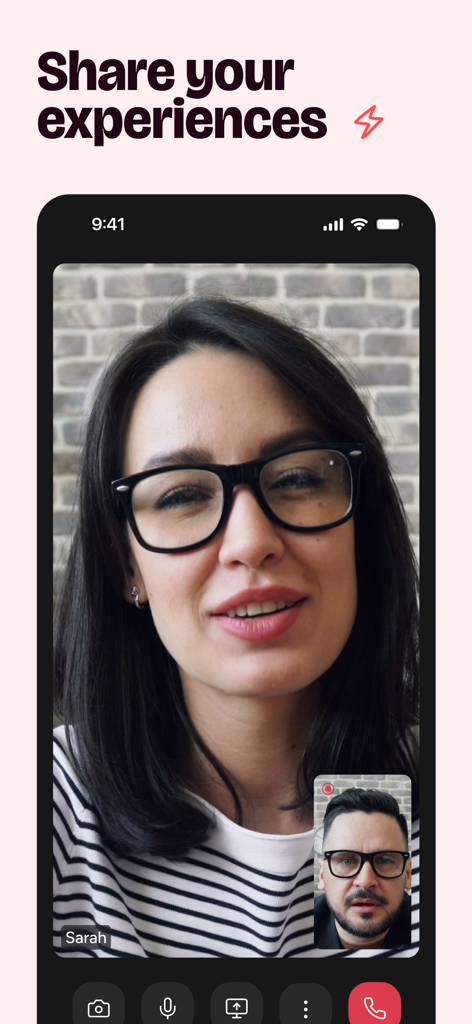 Askable - A participant sharing feedback during a live video interview on the Askable app