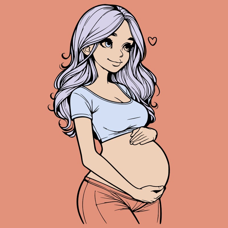 realistic pregnant girl