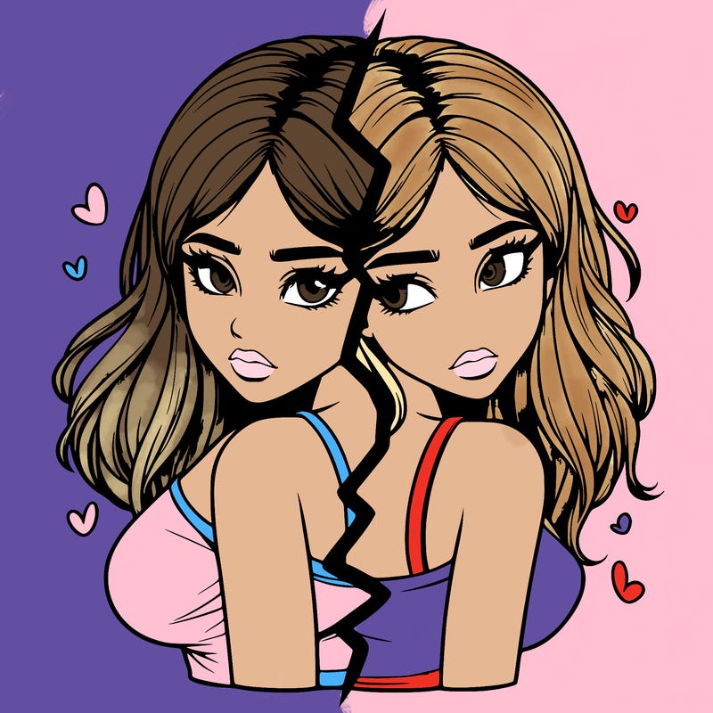 realistic girl split