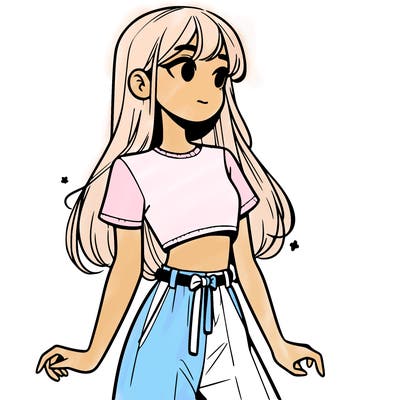 girl in a cute crop top