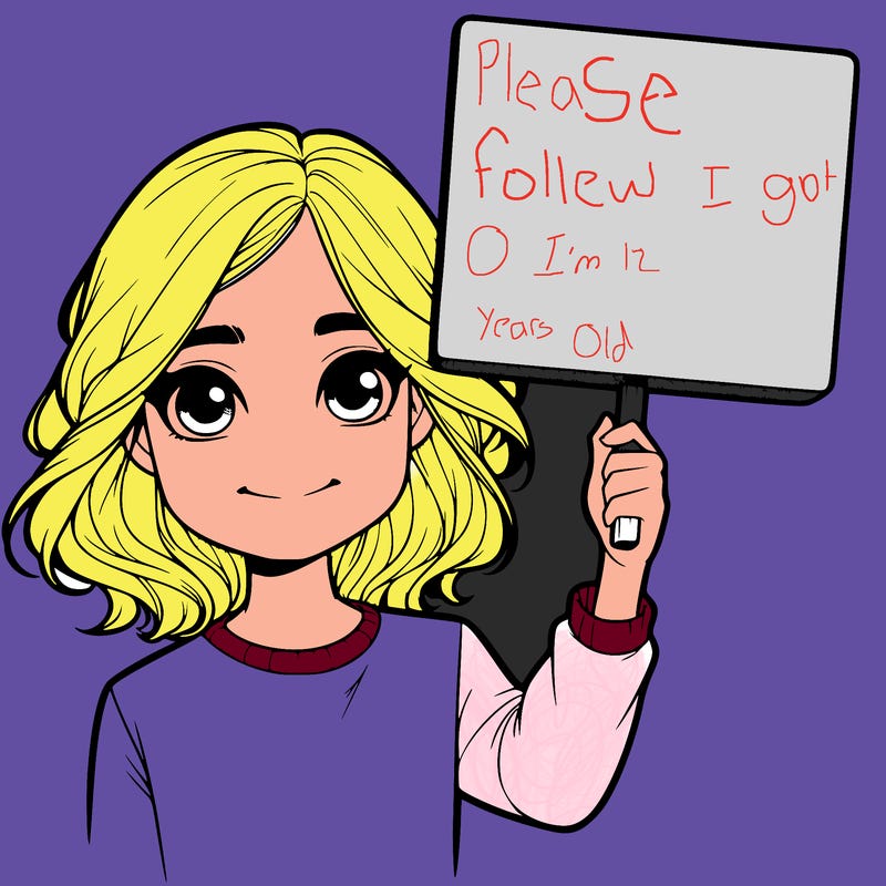 realistic girl holding up a sign