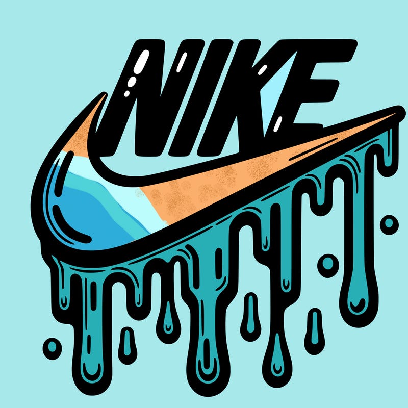 dripping nike logo