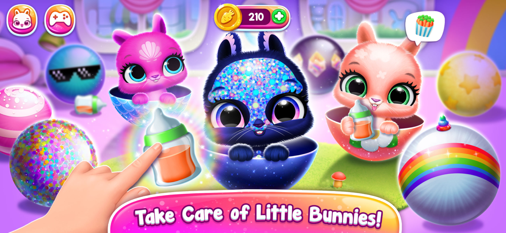 Bunnsies - Happy Pet World - Alimentando a lindos conejos virtuales en Bunnsies Happy Pet World