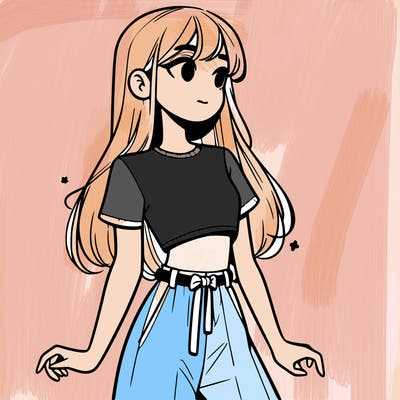 girl in a cute crop top