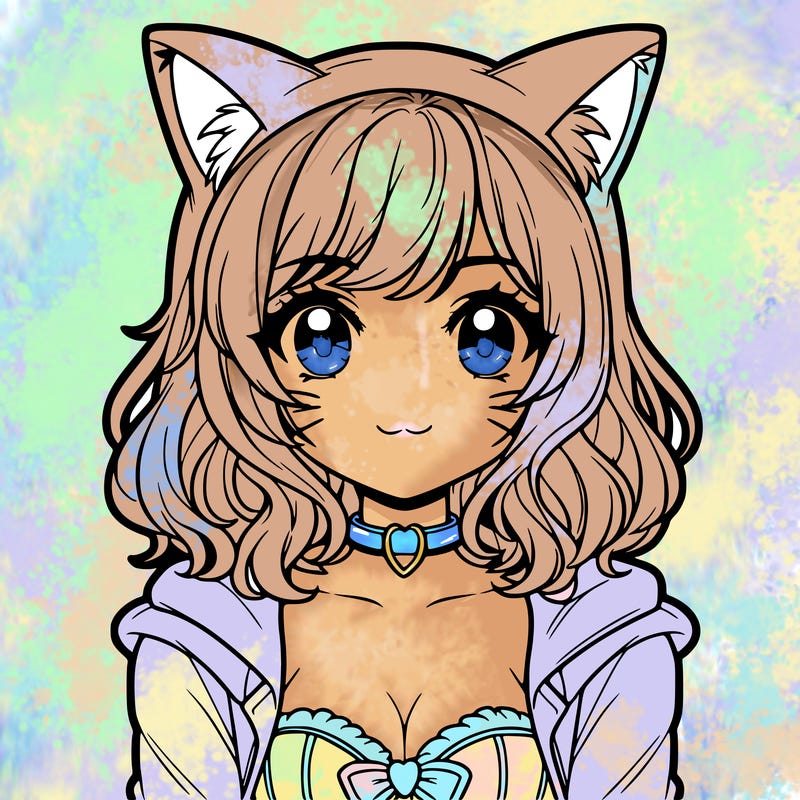 a beautiful cute girl in a cat costume