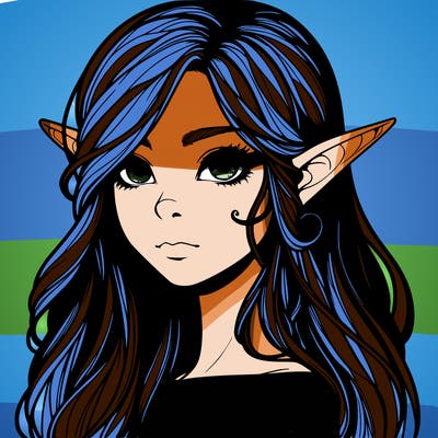 elf girl realistic dark fantasy