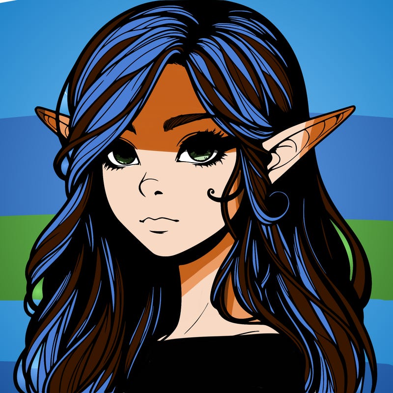 elf girl realistic dark fantasy