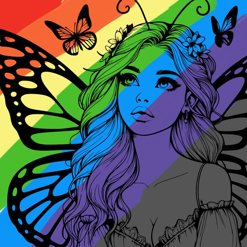 butterfly fairy realistic girl