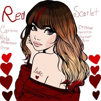 realistic girl with bangs looking over her shoulder